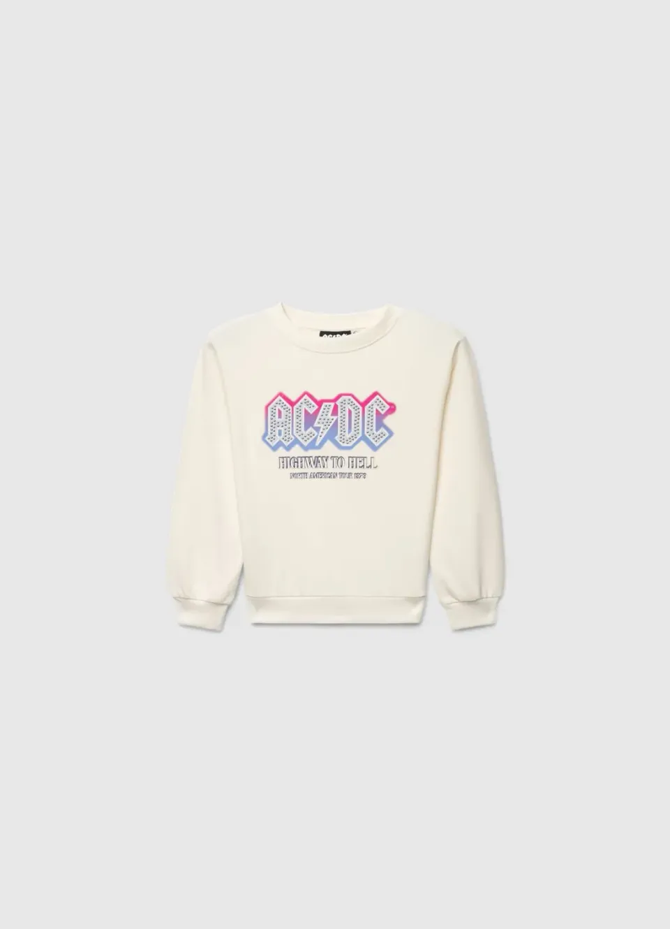 Calliope ACDC Sweat fille col rond imprimé clous