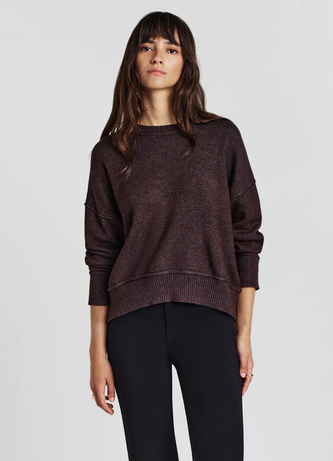 Calliope pull col rond bord franc femme