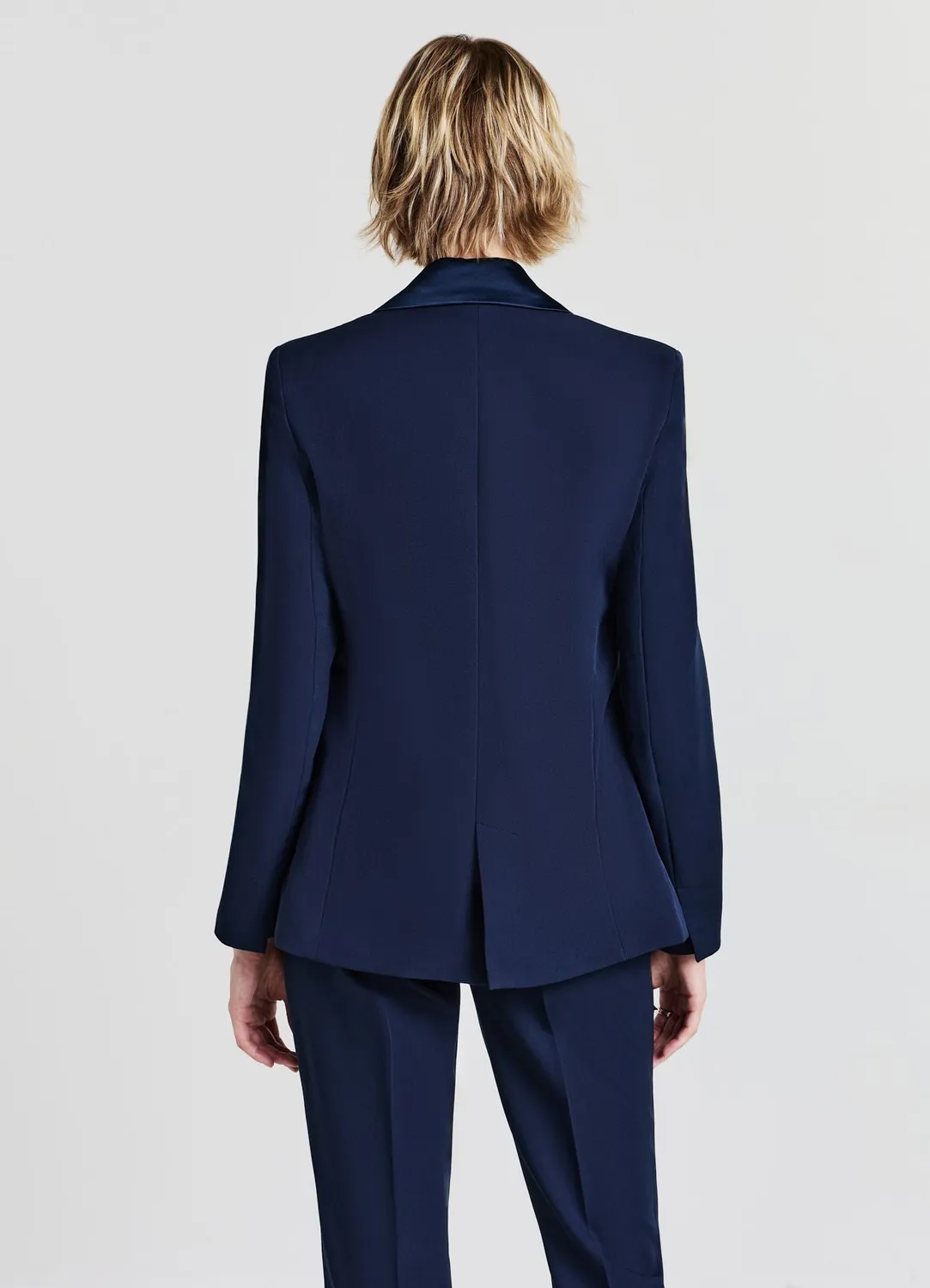 Calliope veste double boutonnage satin femme