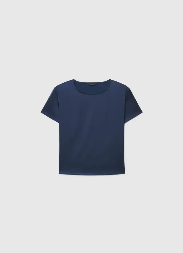 Calliope blouse femme unie manches courtes