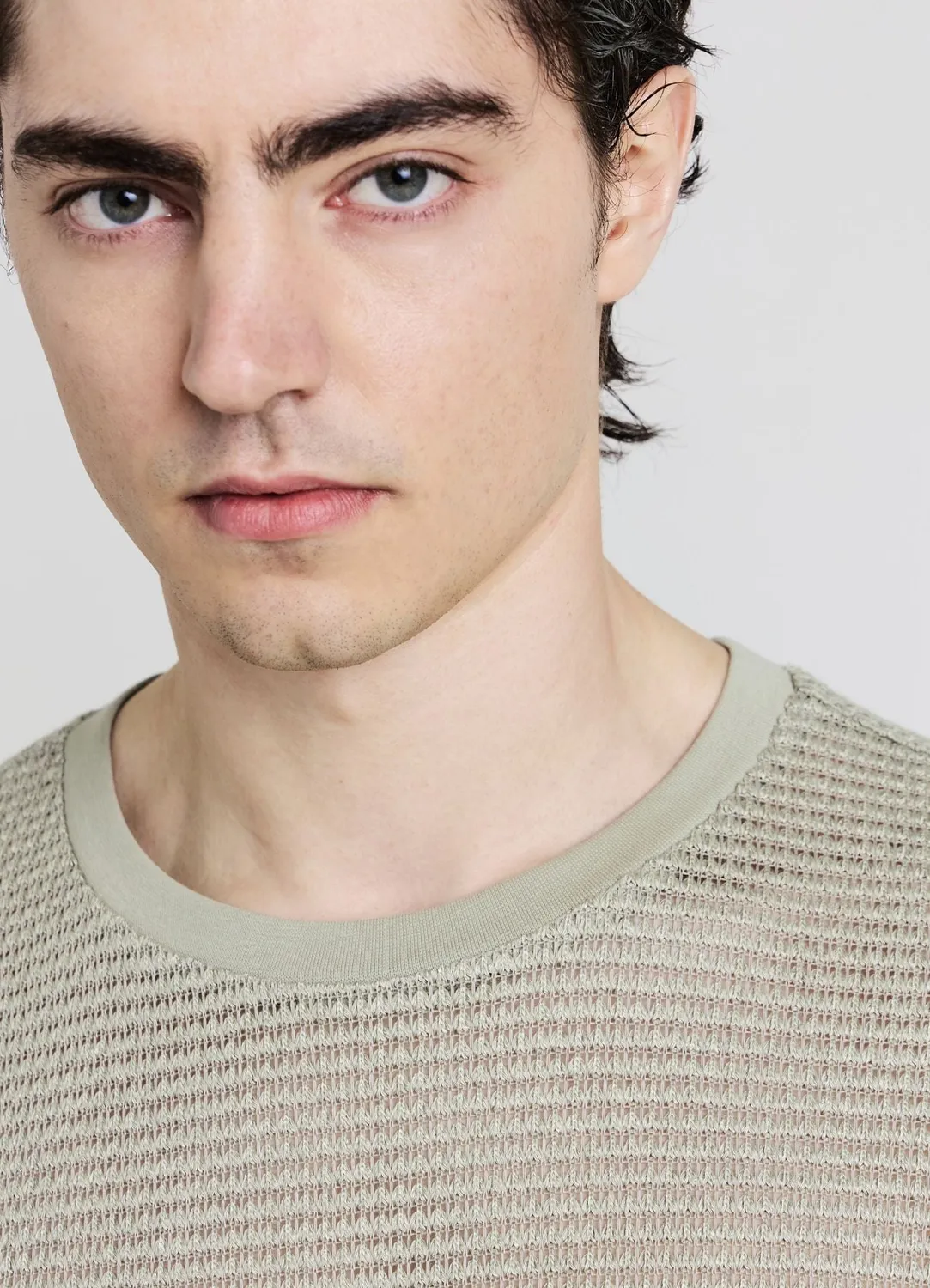 Calliope t-shirt homme col rond texturé uni