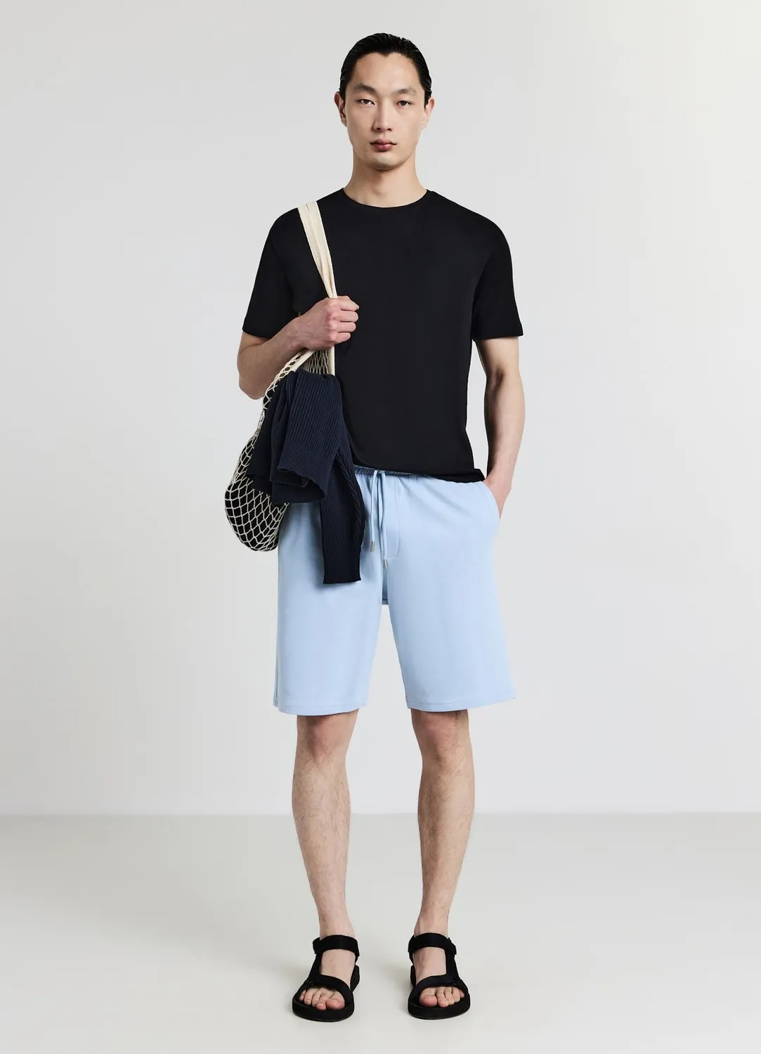 Calliope short de sport homme uni en coton