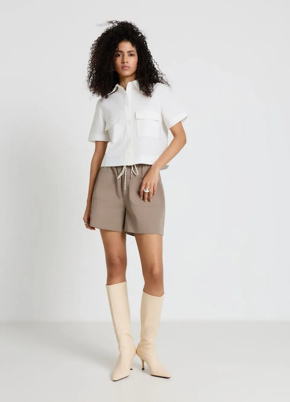 Calliope utility chemise femme poches manches courtes