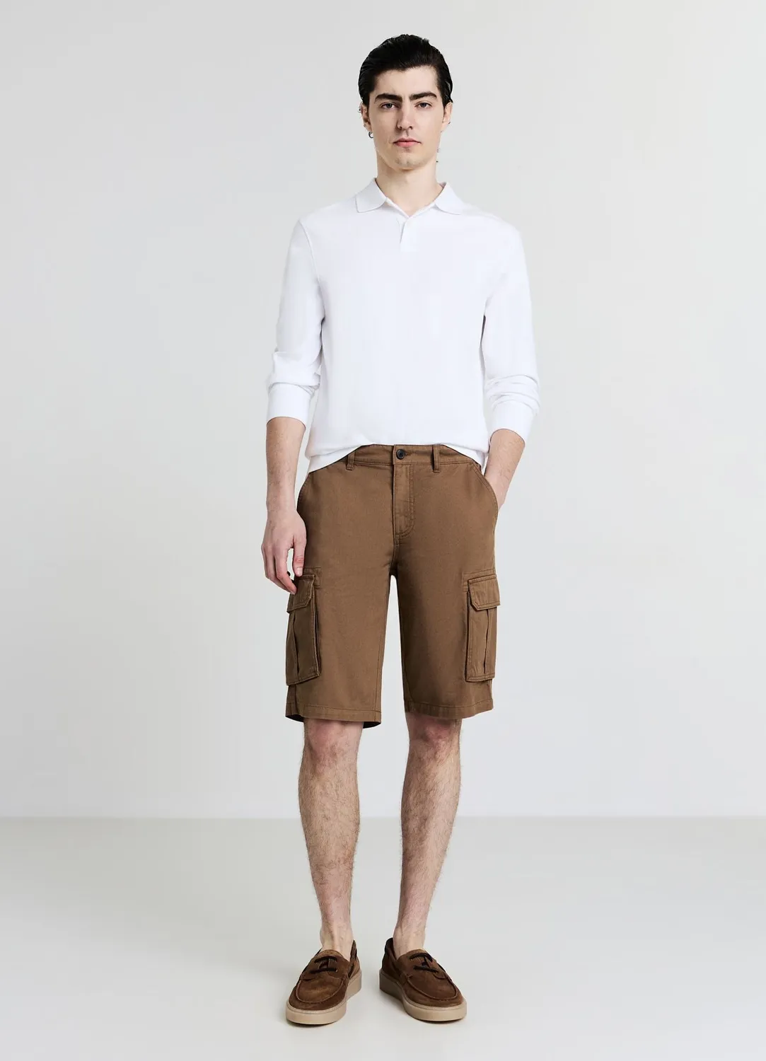 Calliope short cargo homme coton uni