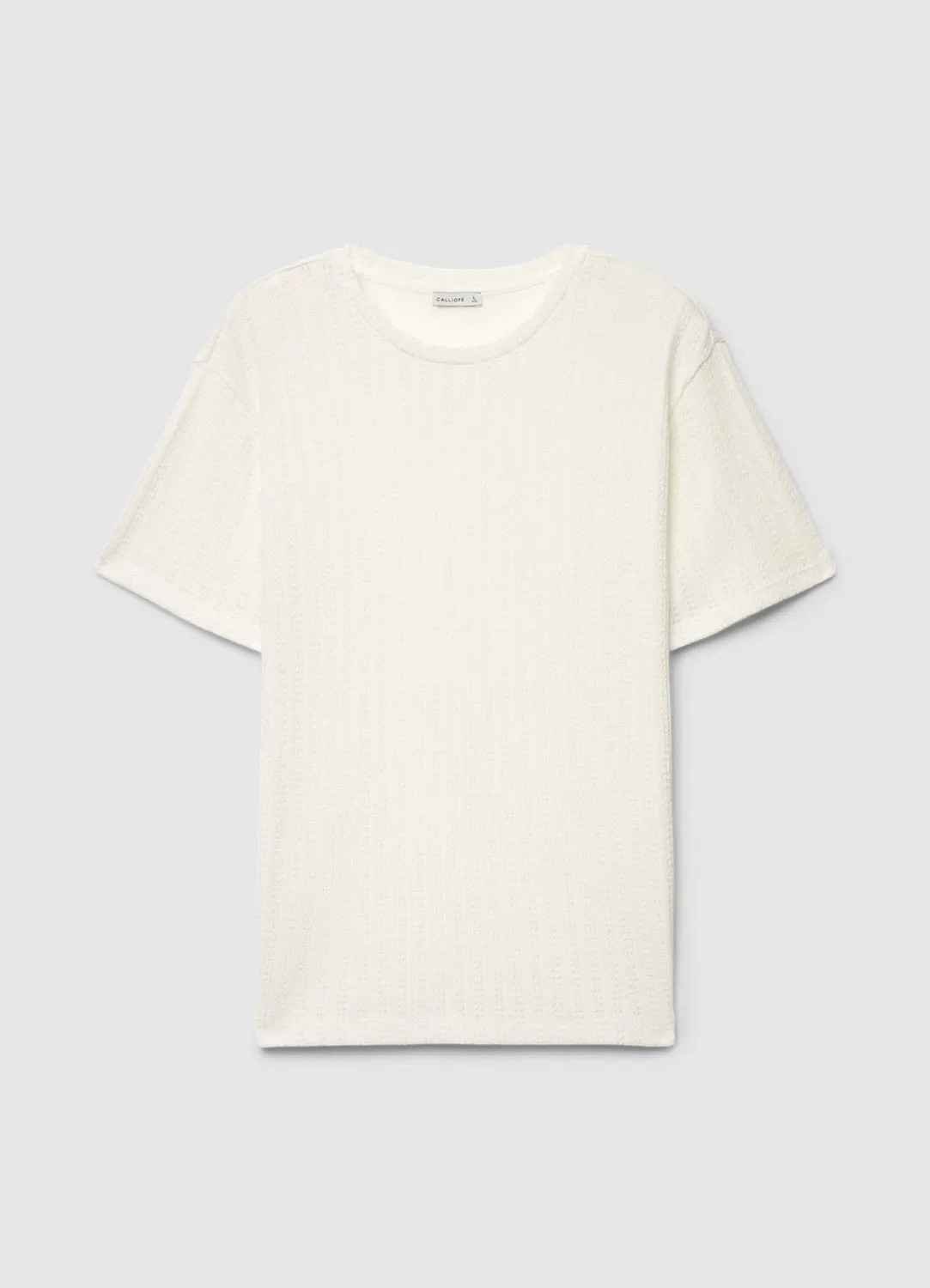 Calliope t-shirt homme ajouré côtelé col rond