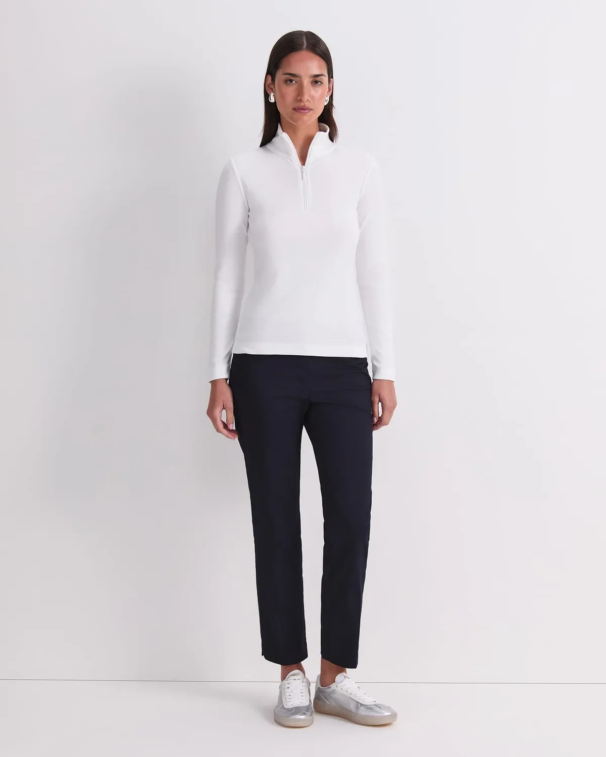 Sportscraft Lucy top col zippé coton côtelé