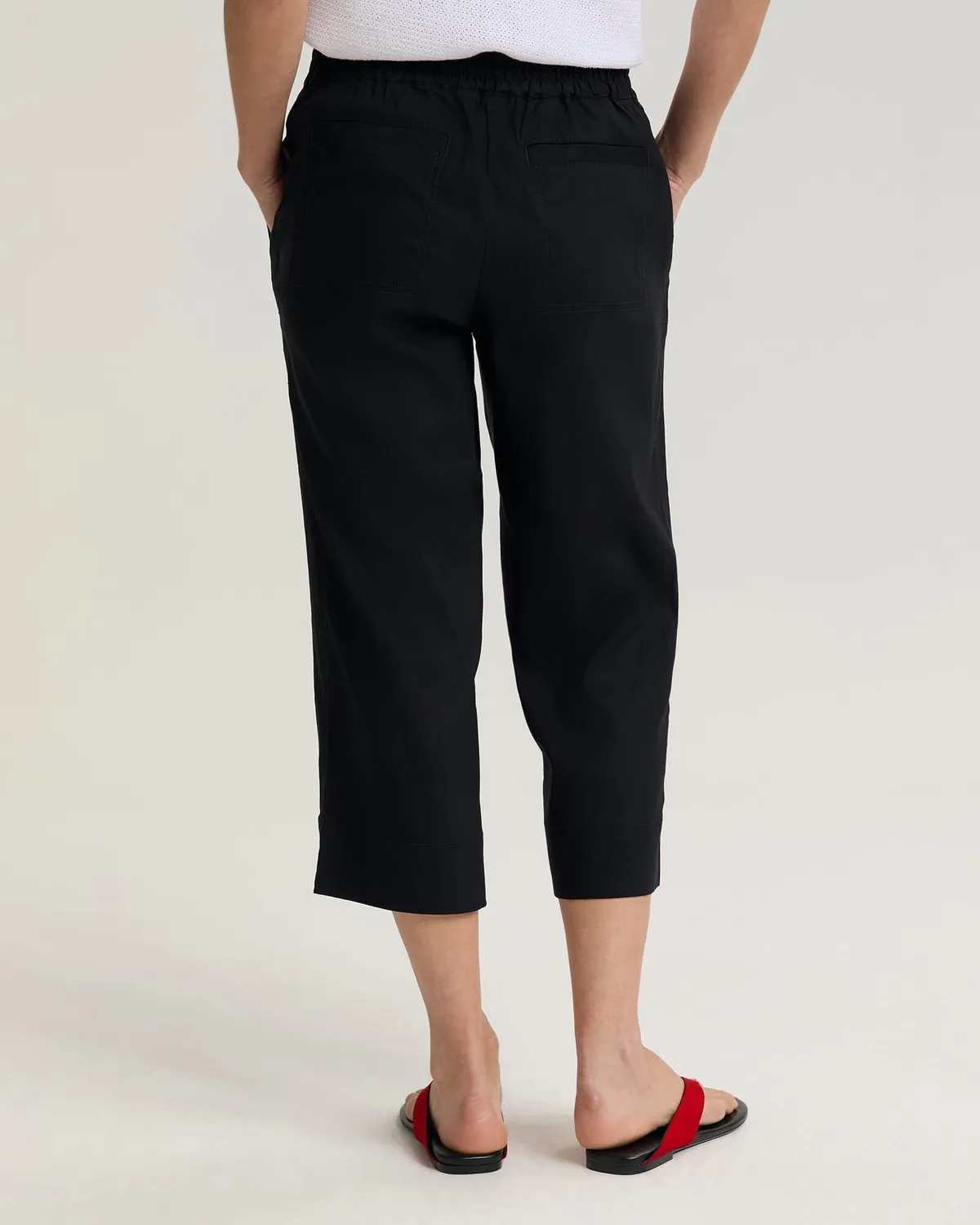 Sportscraft Rosa pantalon lin cropped stretch