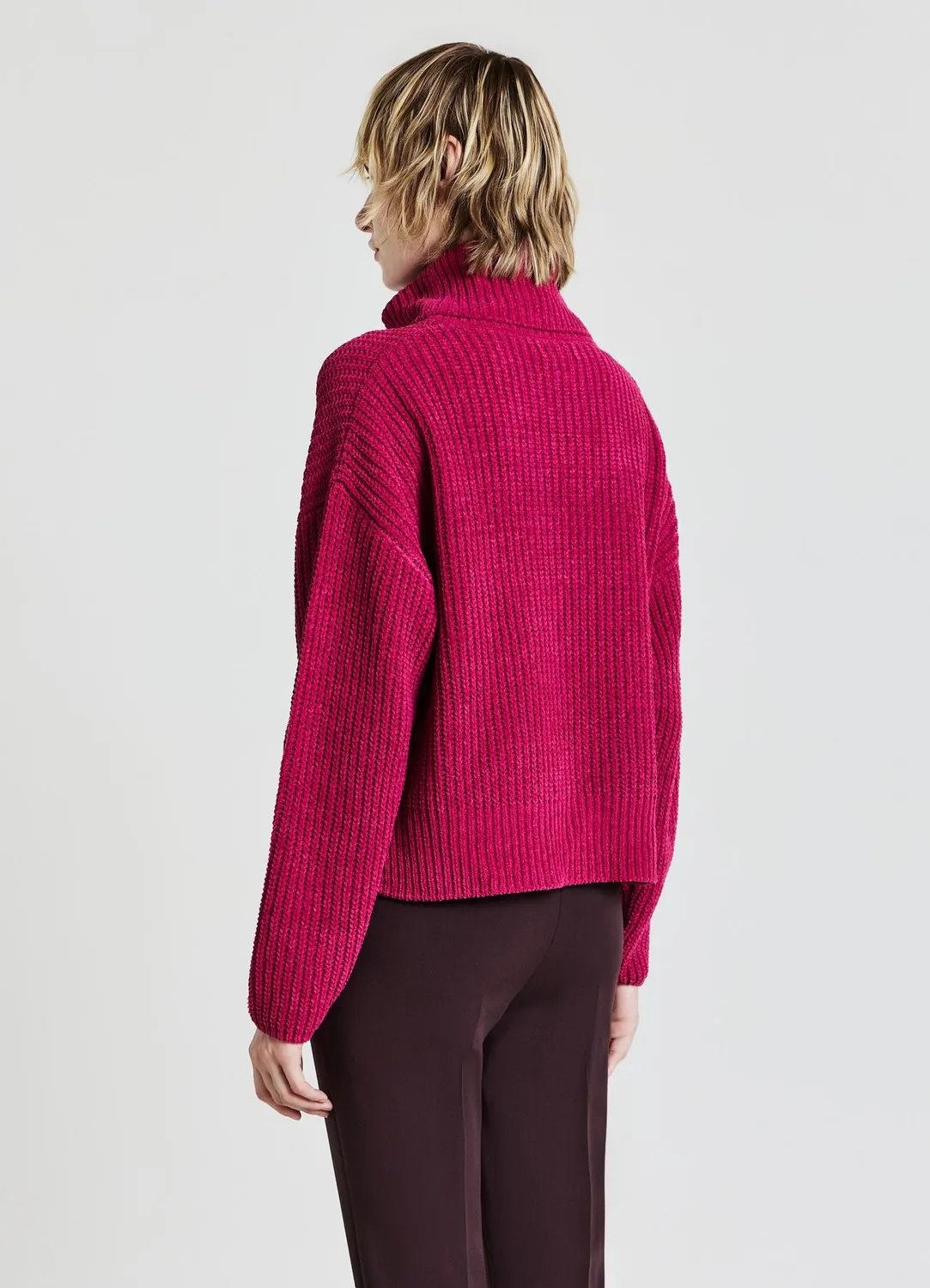 Calliope pull col roulé uni femme manches longues