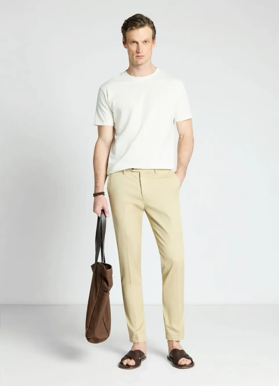 Calliope Chino Uni Homme Taille 48 Coupe Droite