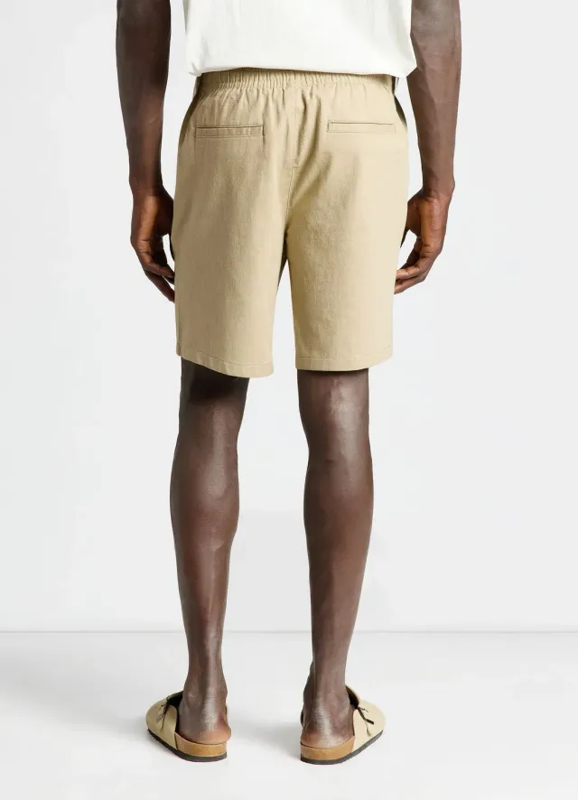 Calliope short homme jogger lin mélangé uni