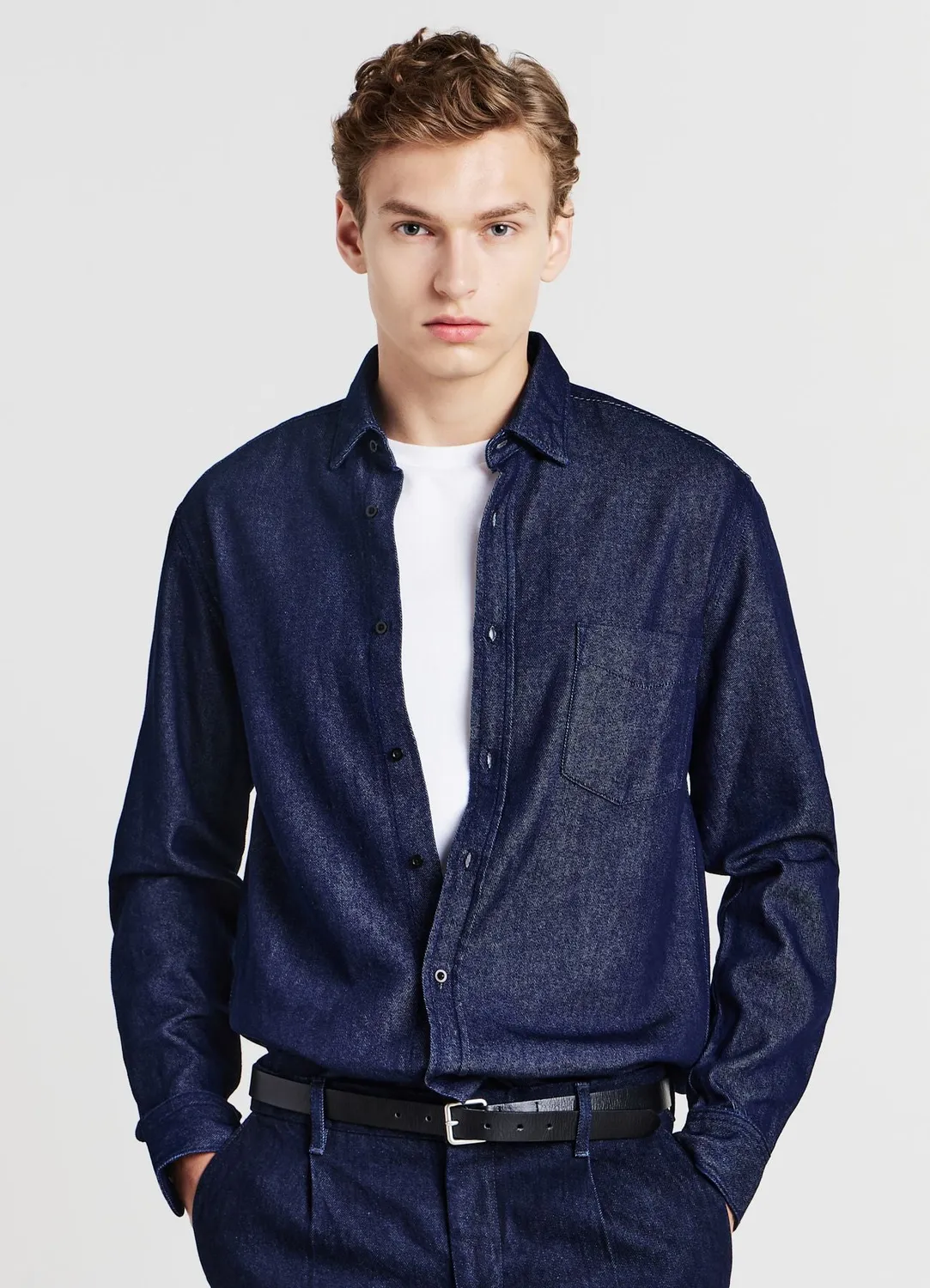 Calliope chemise denim jacquard homme regular