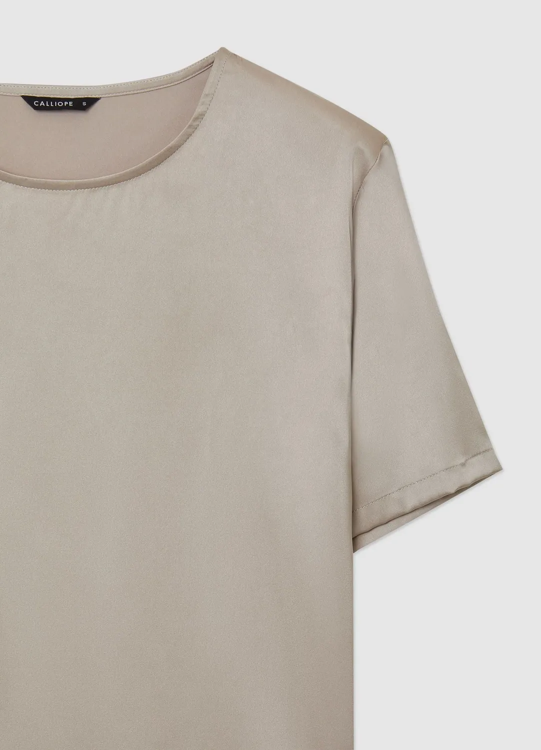 Calliope blouse femme satinée manches courtes