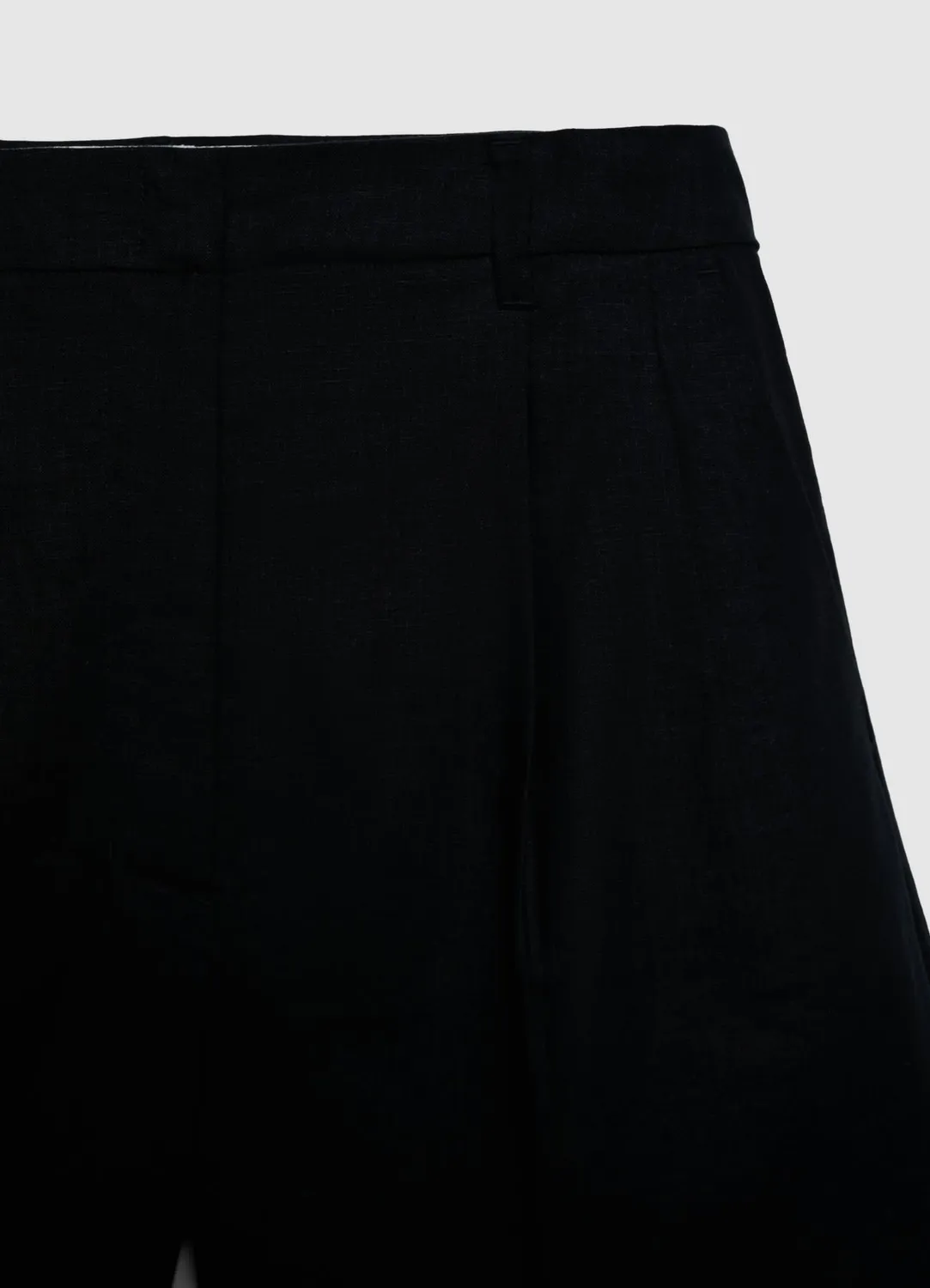 Calliope bermuda lin femme taille haute uni