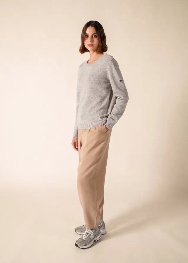 Saint James Talmine pull gris femme 100% laine