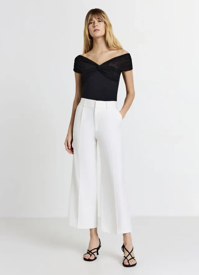 Calliope body nœud tulle boutonné regular femme