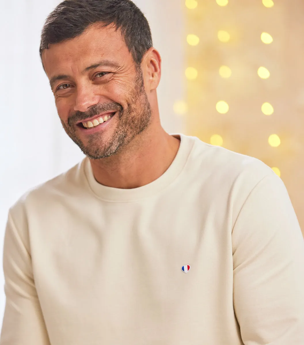 Cocorico Iconique Sable sweat homme sable coton