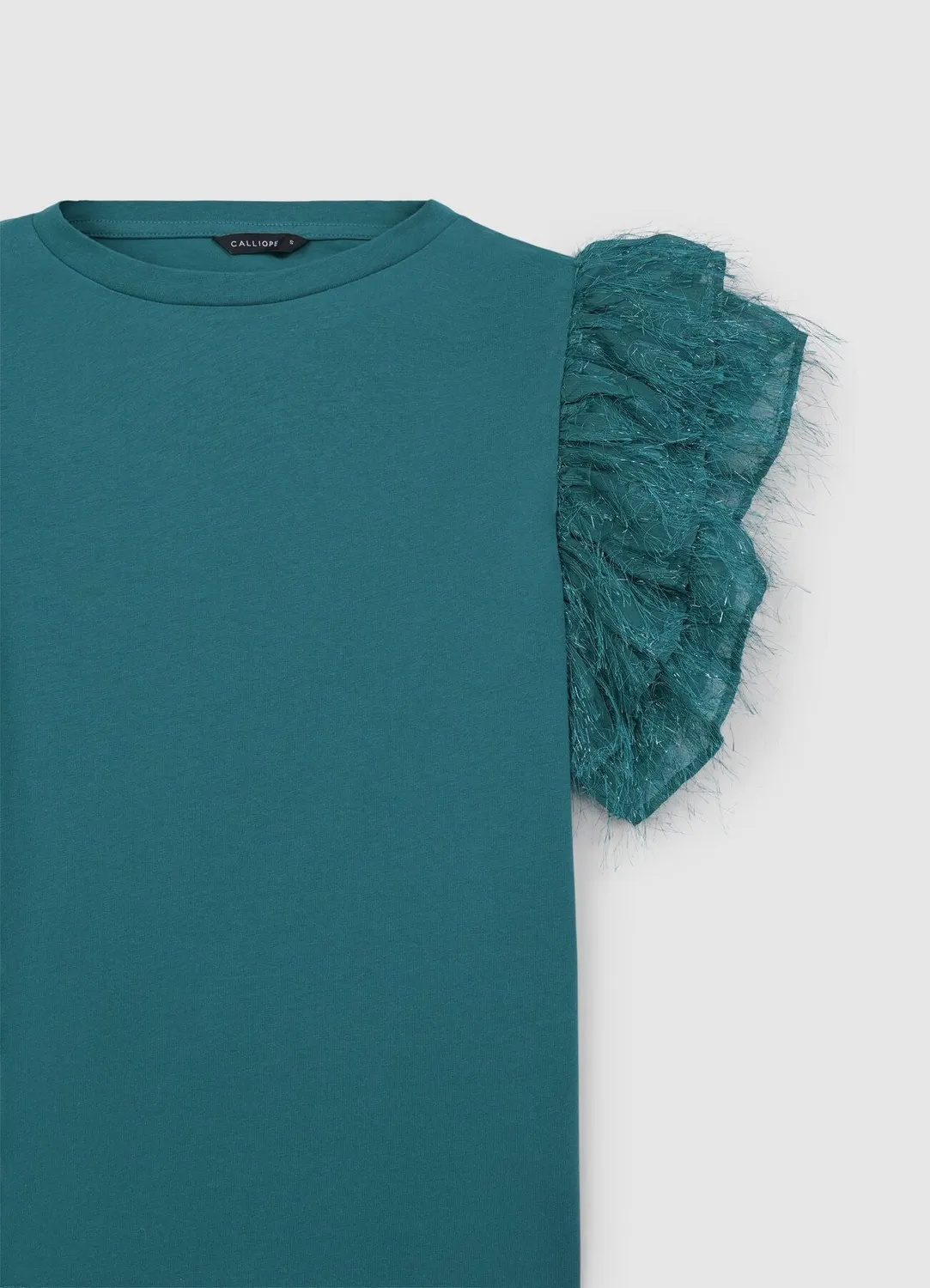 Calliope volant t-shirt coton manches volants