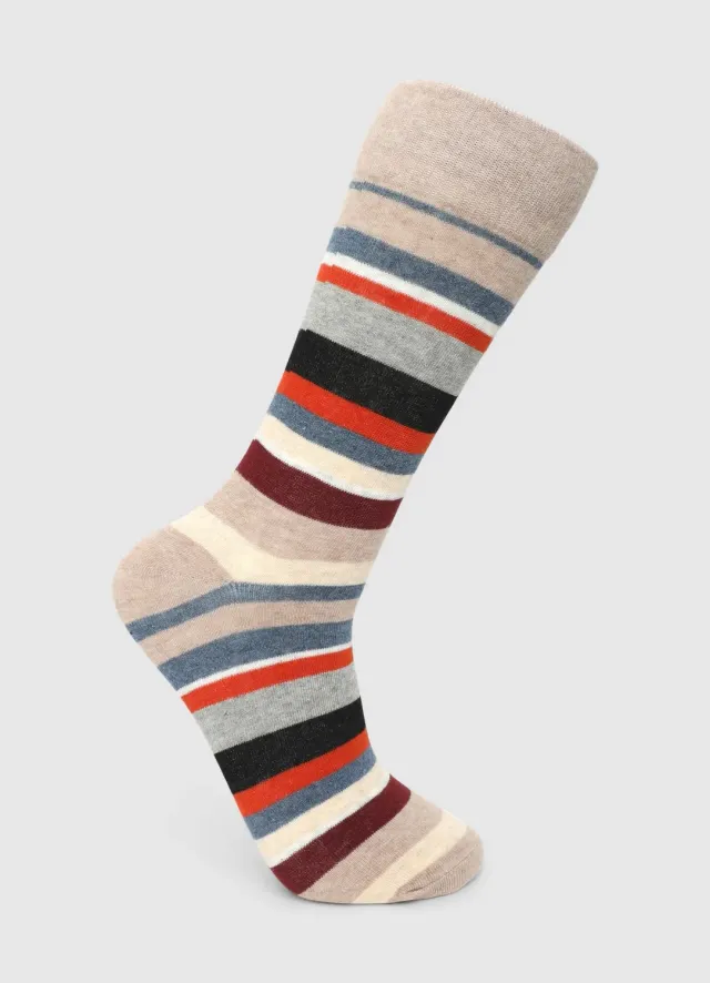 Calliope chaussettes courtes homme rayées
