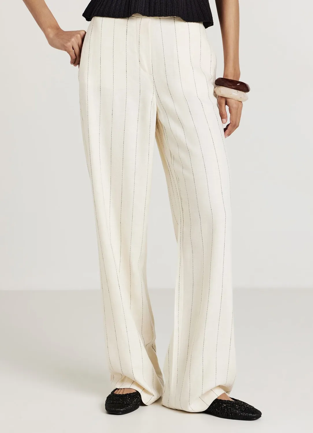 Calliope Pantalon Straight Femme Taille S à Rayures