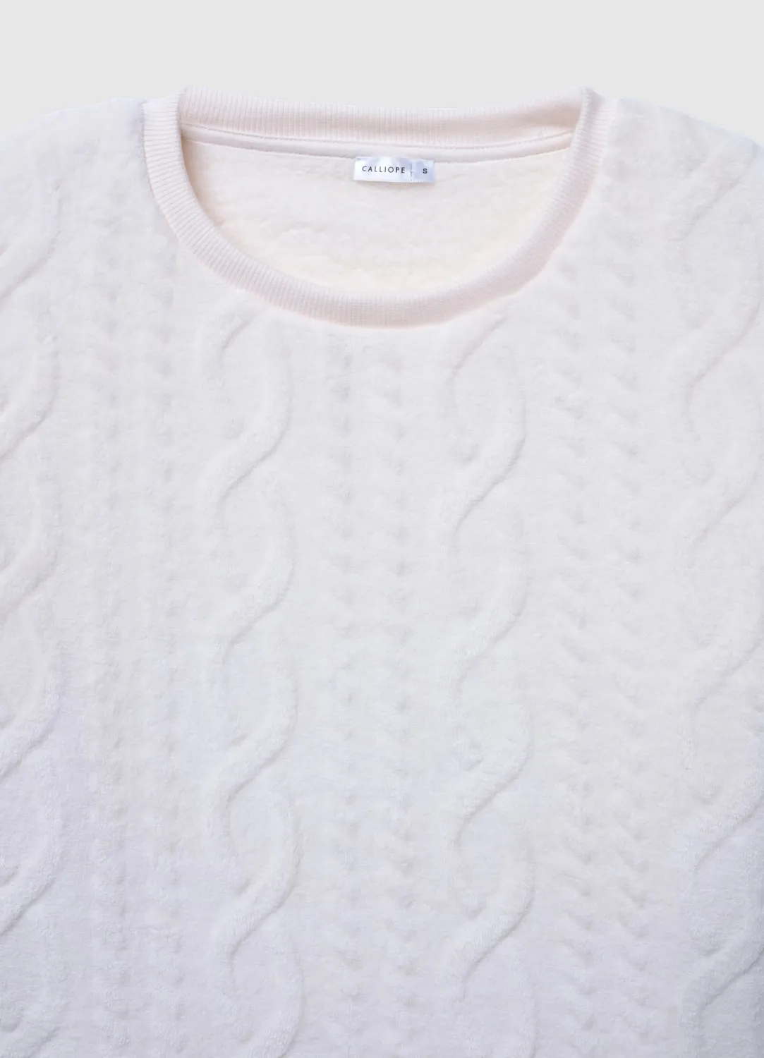 Calliope sweat torsadé femme col rond manches longues