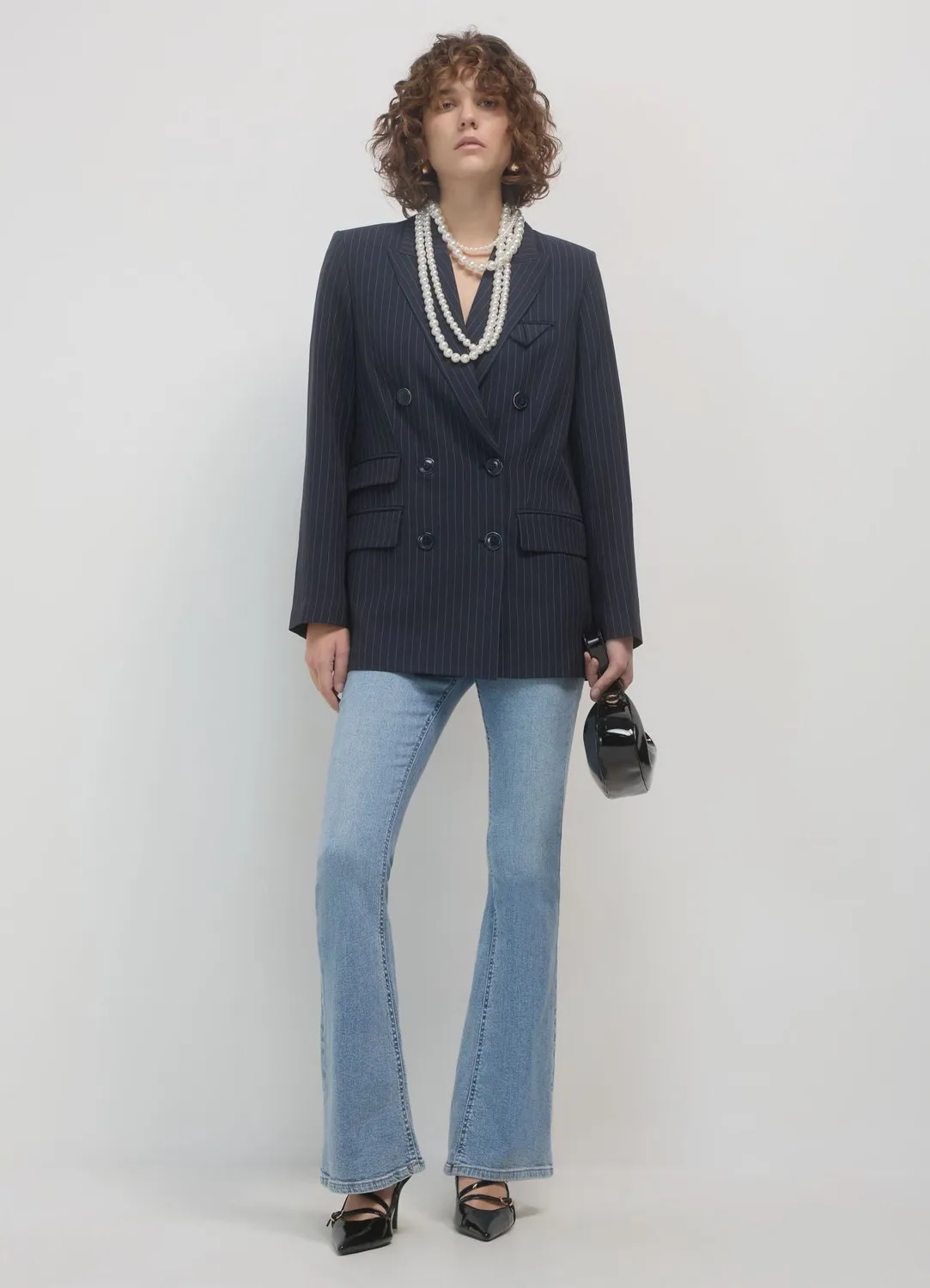 Calliope veste blazer double boutonnage rayée femme
