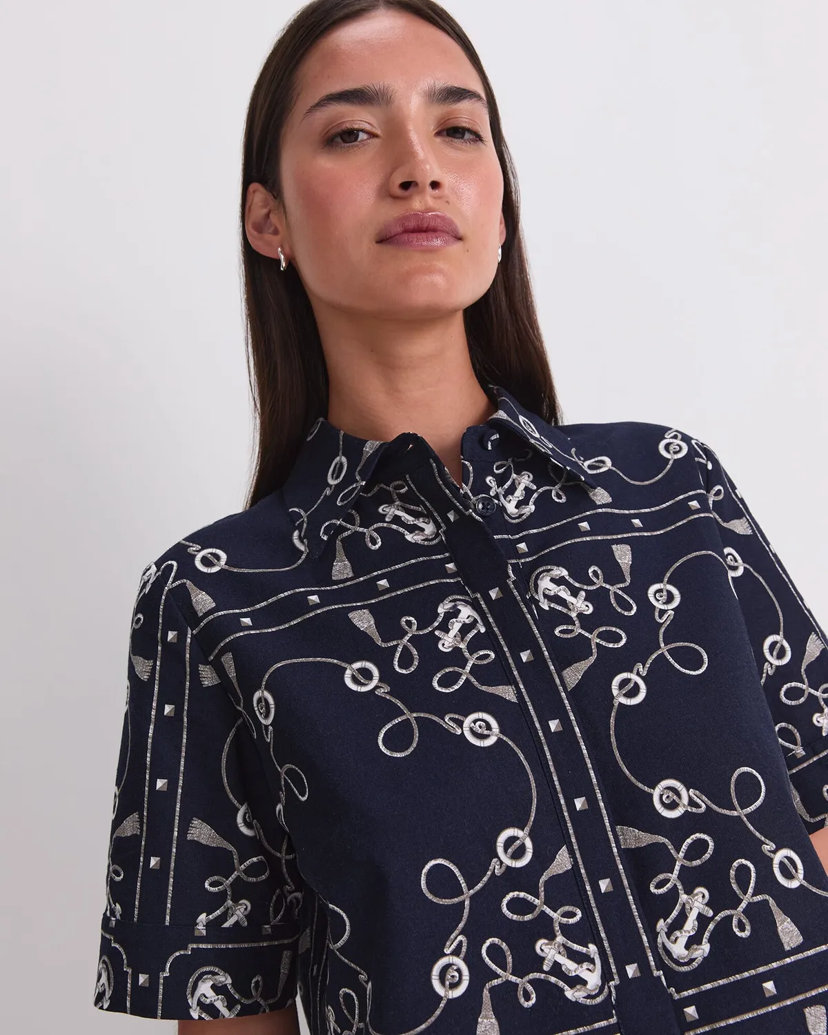 Sportscraft Sardinia blouse lin coton imprimé