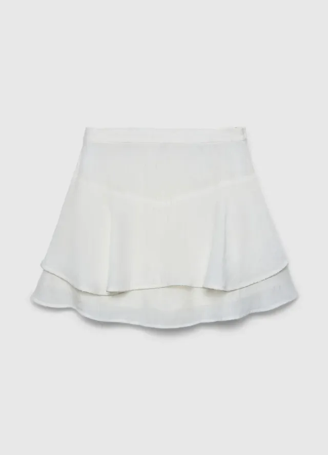 Calliope jupe-short à volants femme jacquard
