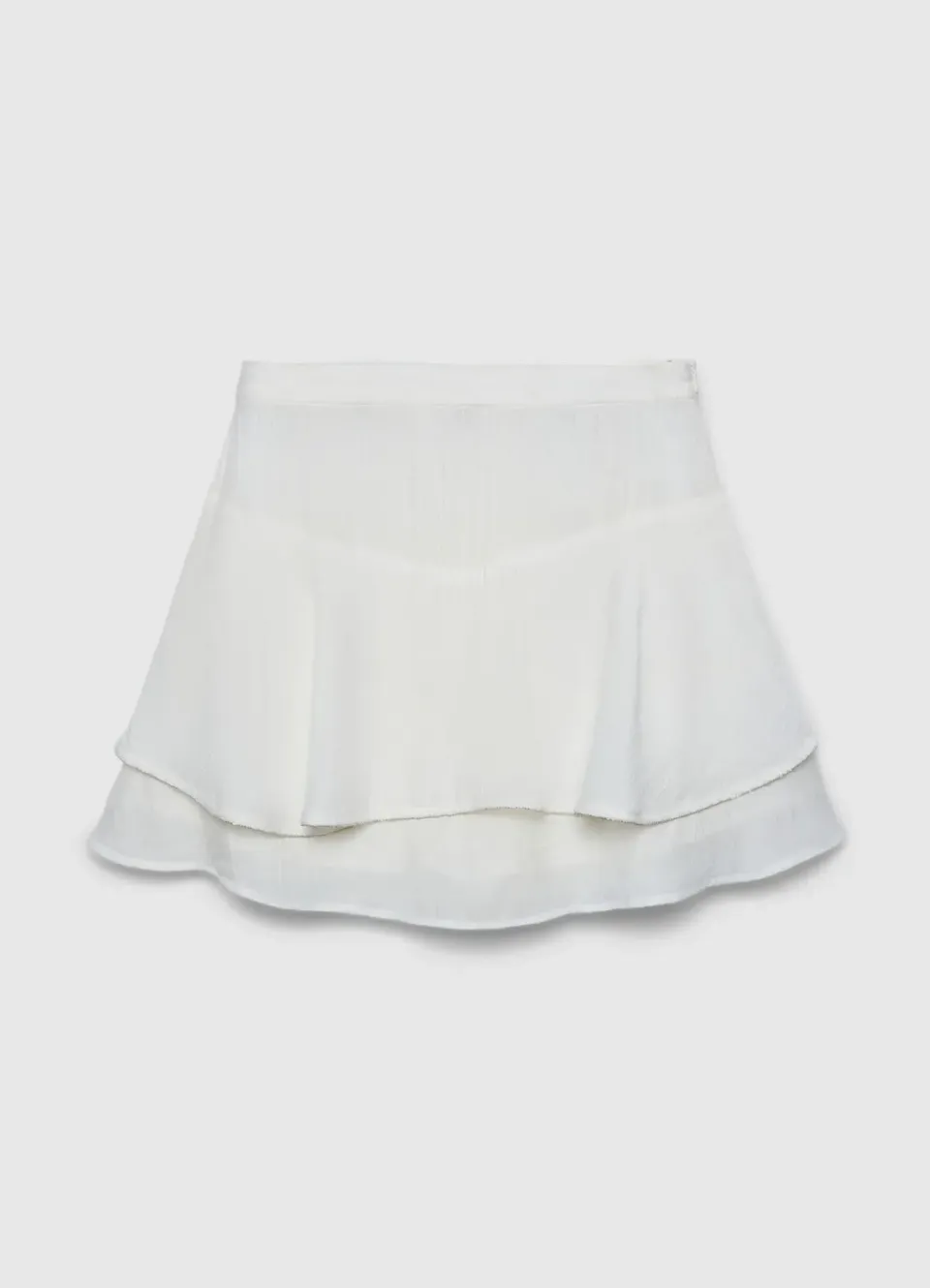 Calliope jupe-short à volants femme jacquard