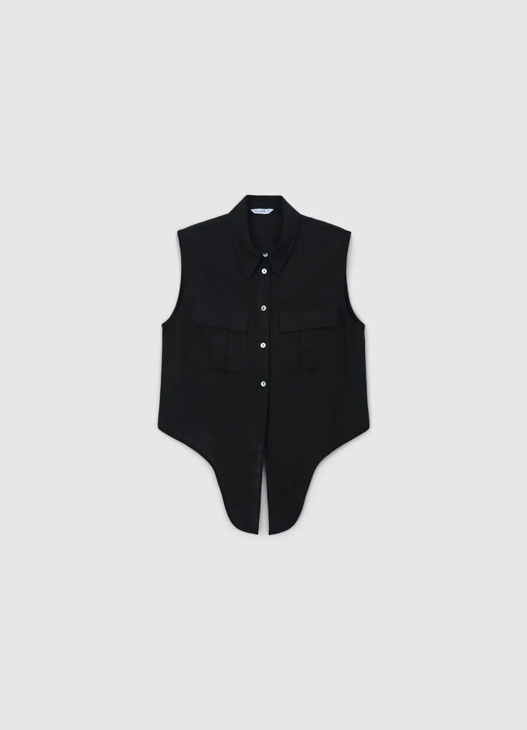 Calliope chemise sans manches lin nouée femme unie