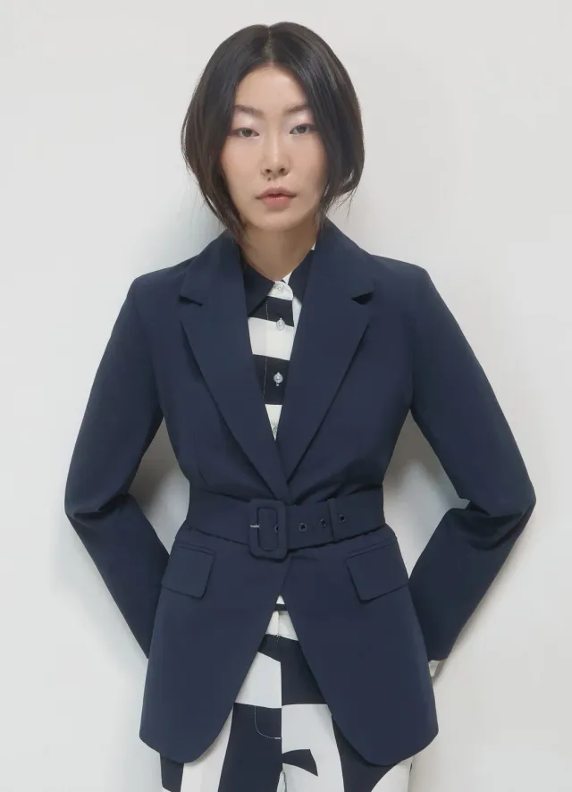 Calliope blazer ceinture femme revers classique