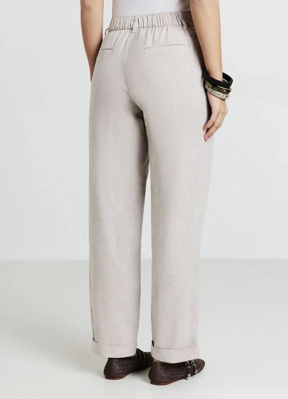 Calliope pantalon femme misto lino poches