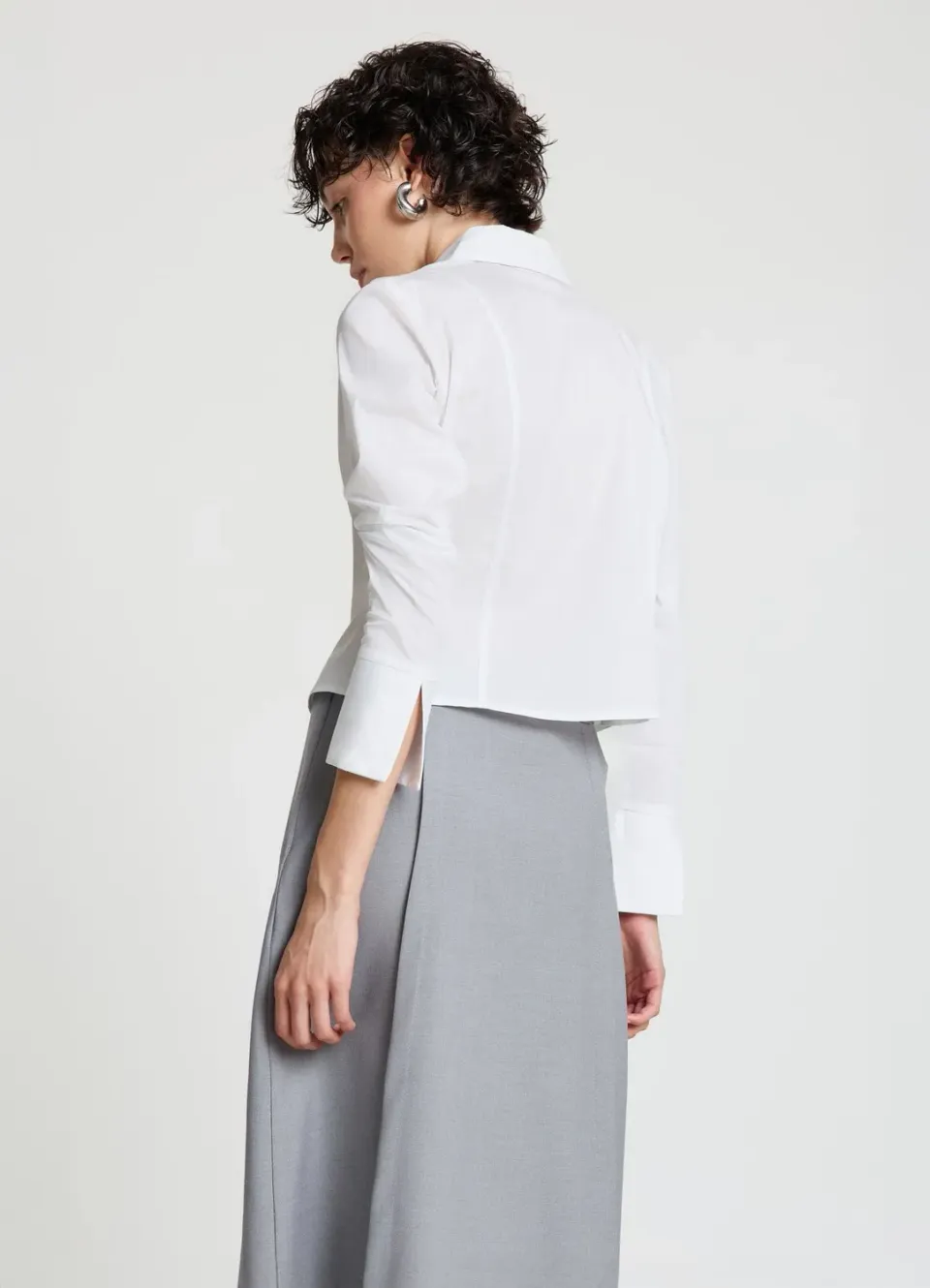 Calliope chemise crop zip femme unie