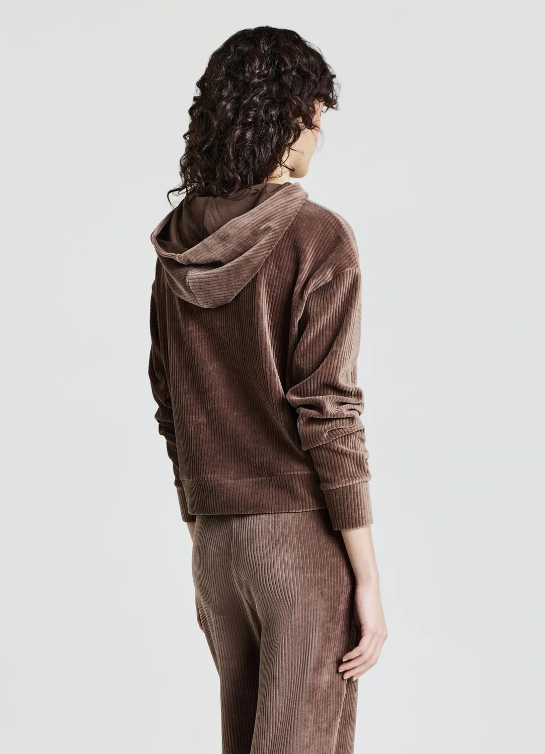 Calliope sweat capuche femme velours côtelé