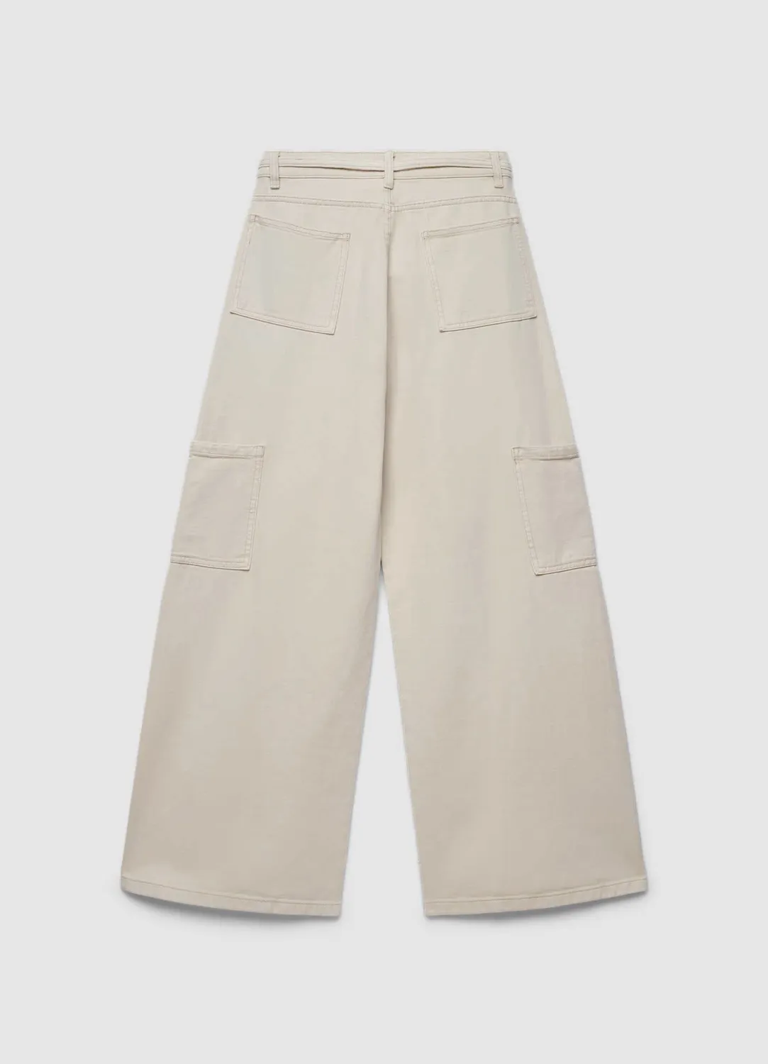 Calliope Jean palazzo cargo femme taille haute