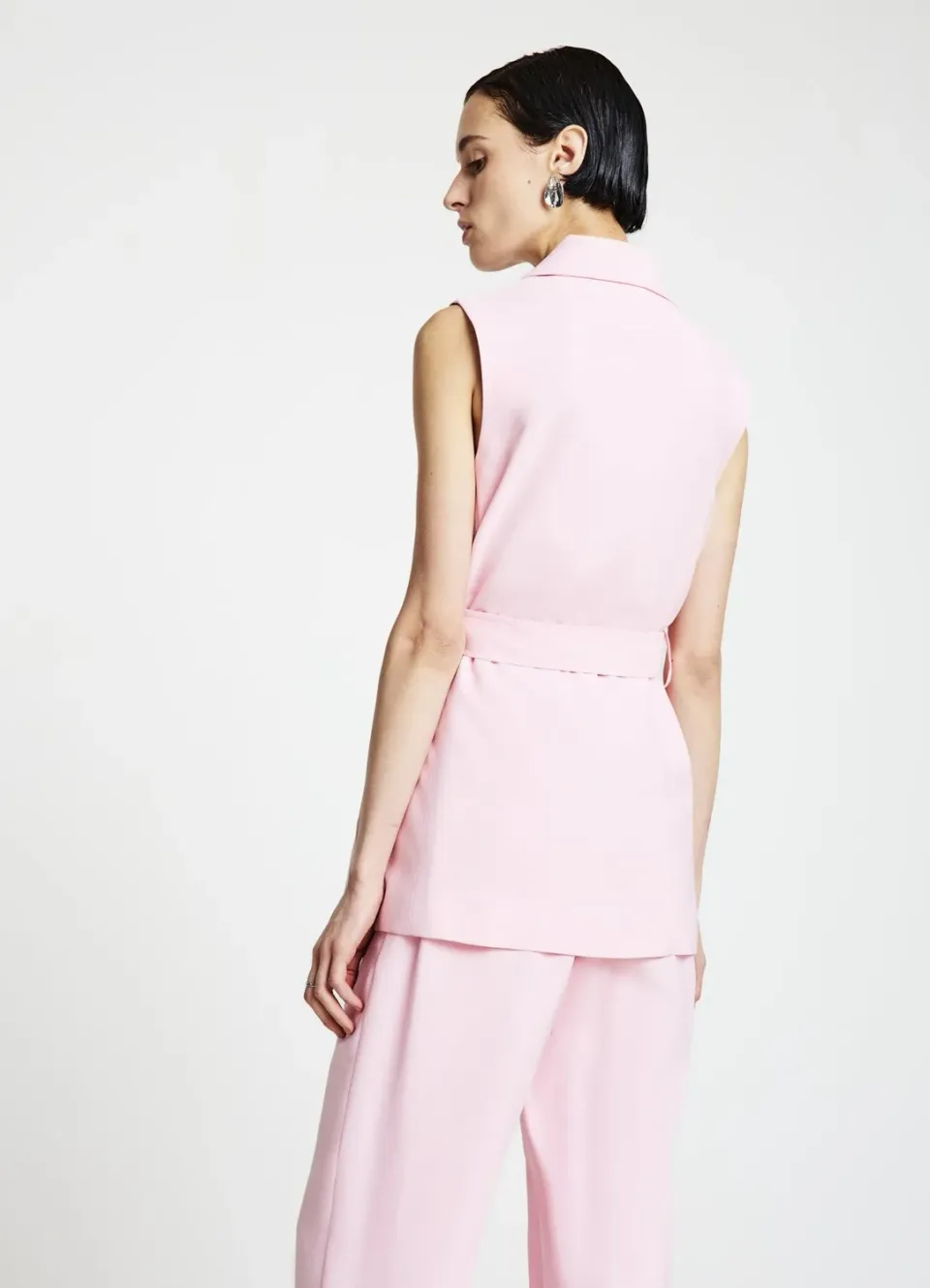 Calliope gilet double boutonnage femme à ceinture