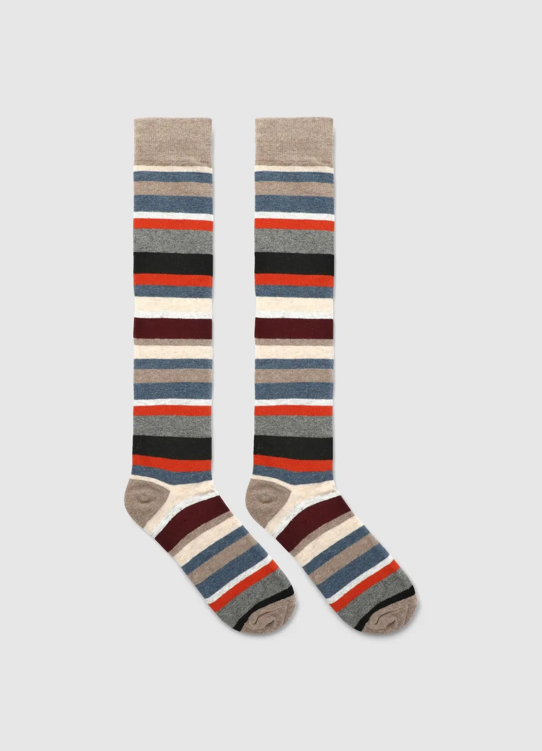 Calliope chaussettes hautes homme rayures multicolore