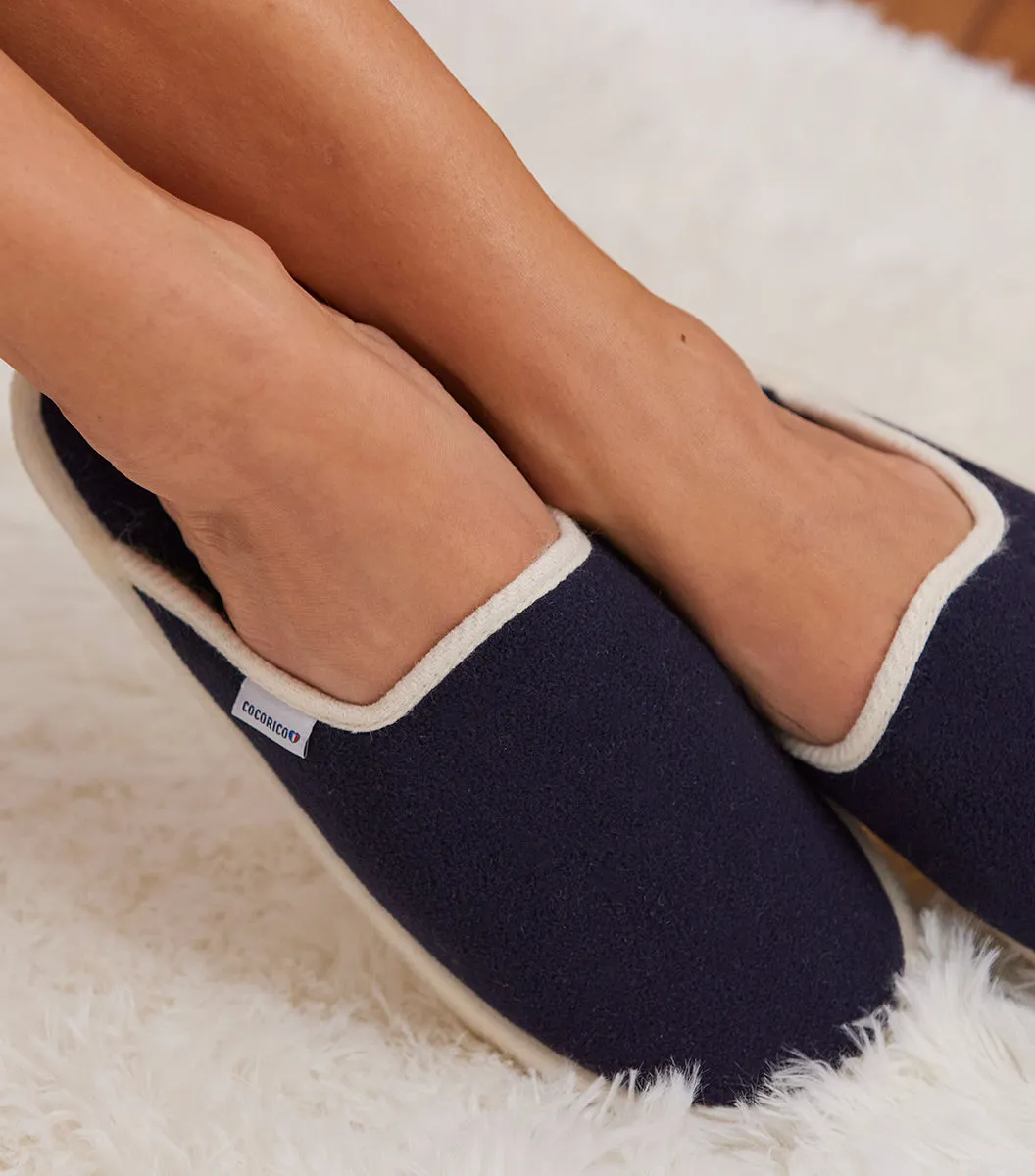 Cocorico Mules Marine Femme laine pointure 36-46