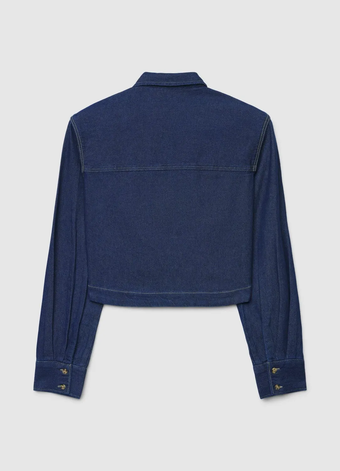 Calliope chemise crop femme en denim à boutons taille S
