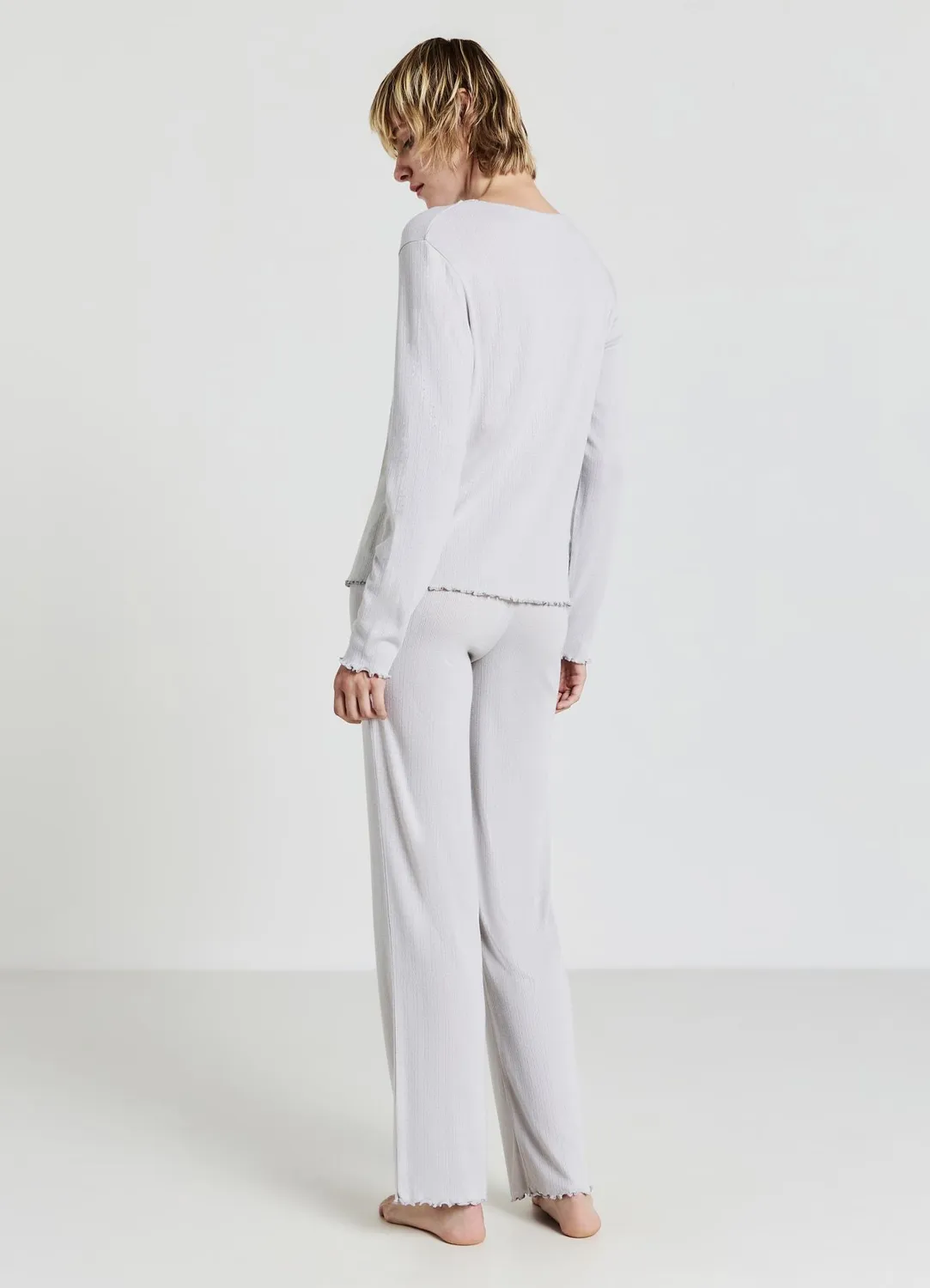 Calliope ensemble pyjama uni manches longues femme