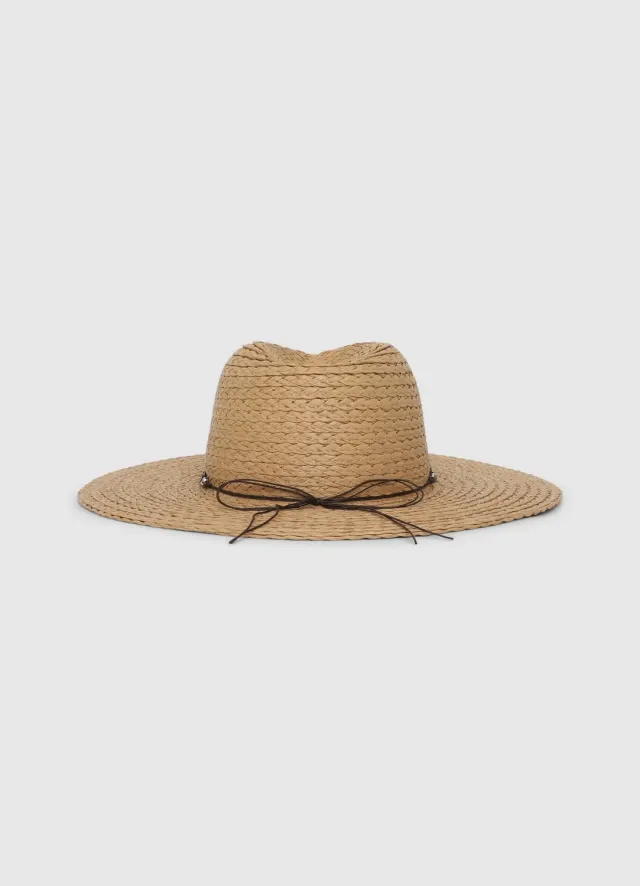 Calliope chapeau large bord femme paille tressée