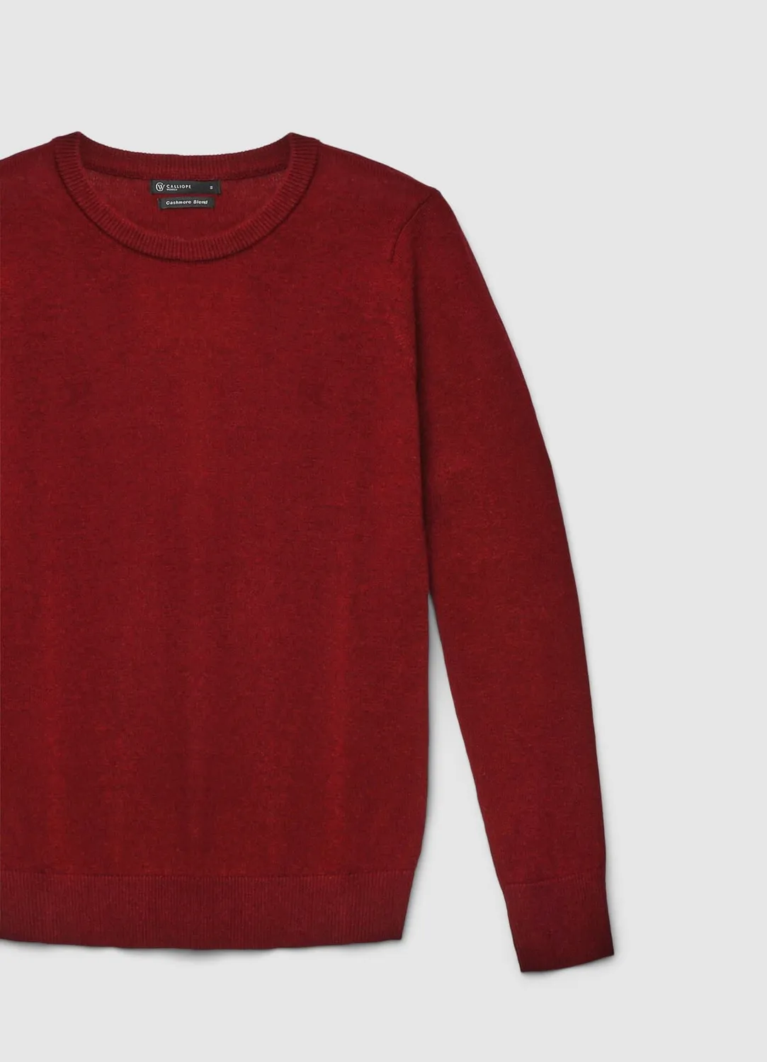 Calliope Pull col rond uni maille fine femme