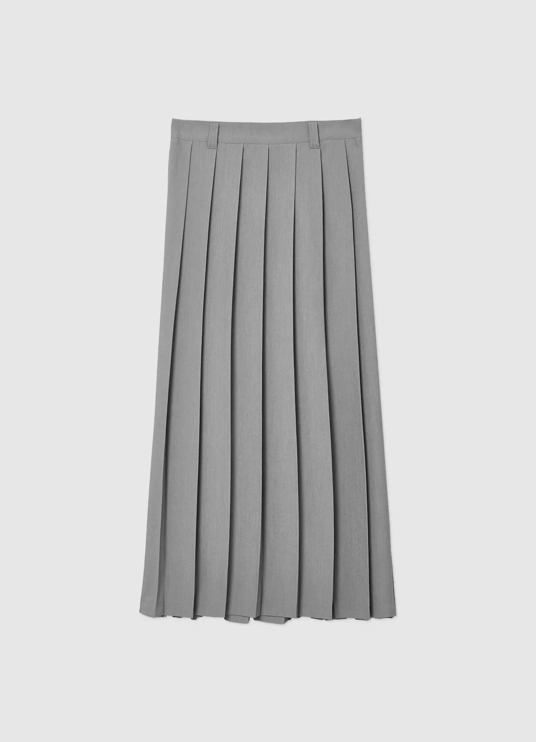 Calliope Jupe plissée midi fendue taille haute