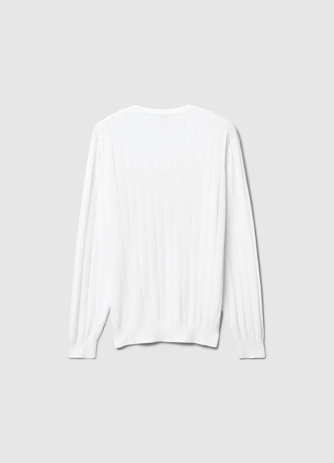 Calliope pull côtes homme col rond manches longues
