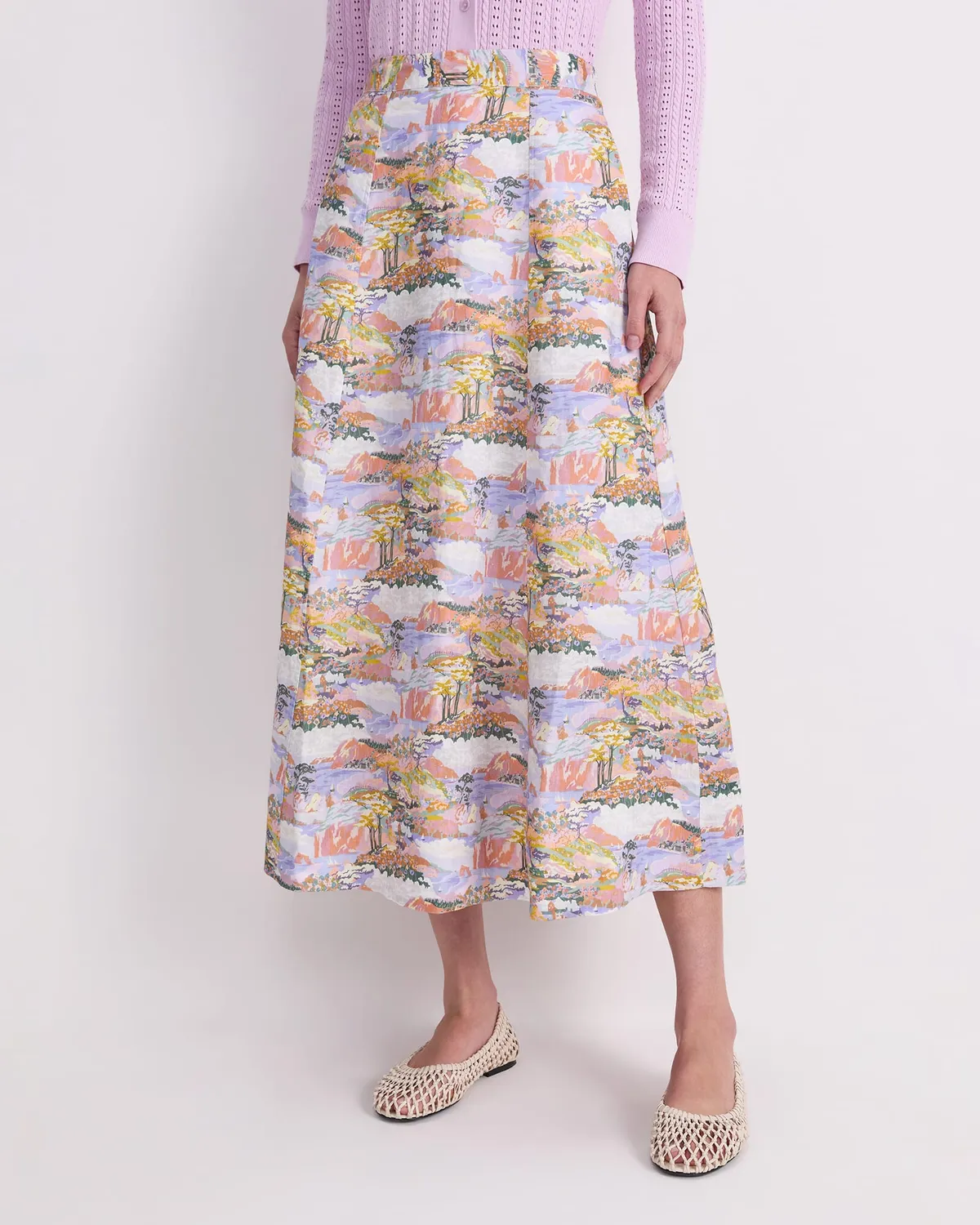 Sportscraft Coastal Parade Liberty jupe midi lin