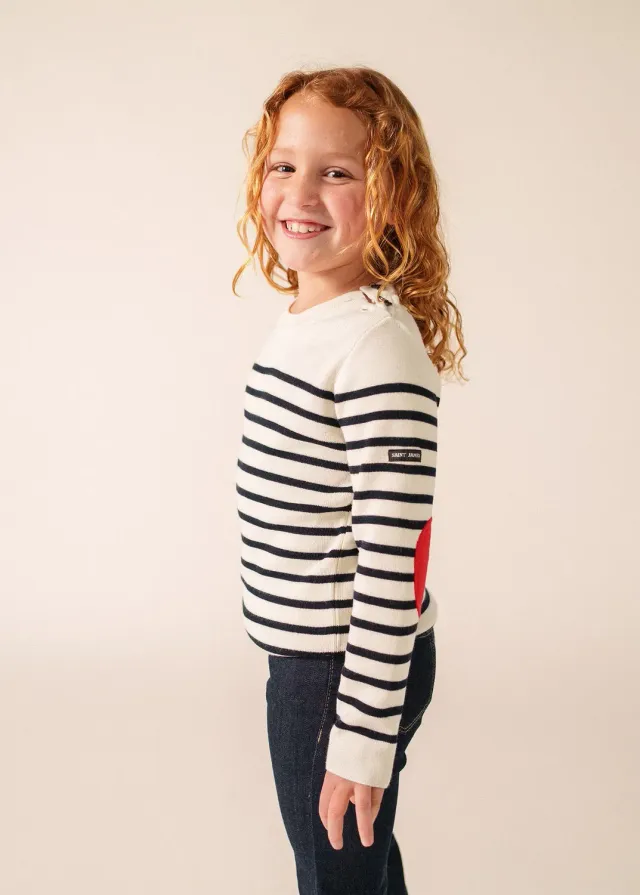 Saint James Brégançon Pop pull enfant écume/navy