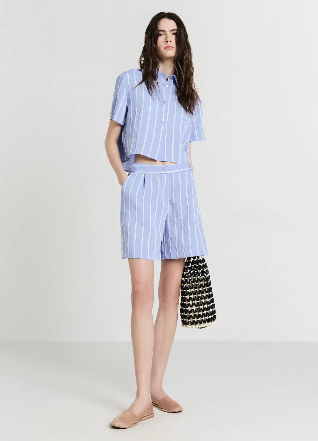 Calliope bermuda rayé short regular femme