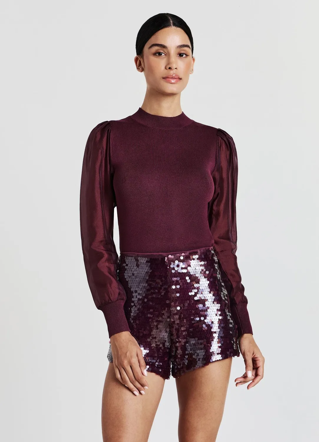 Calliope T-shirt manches organza femme col rond