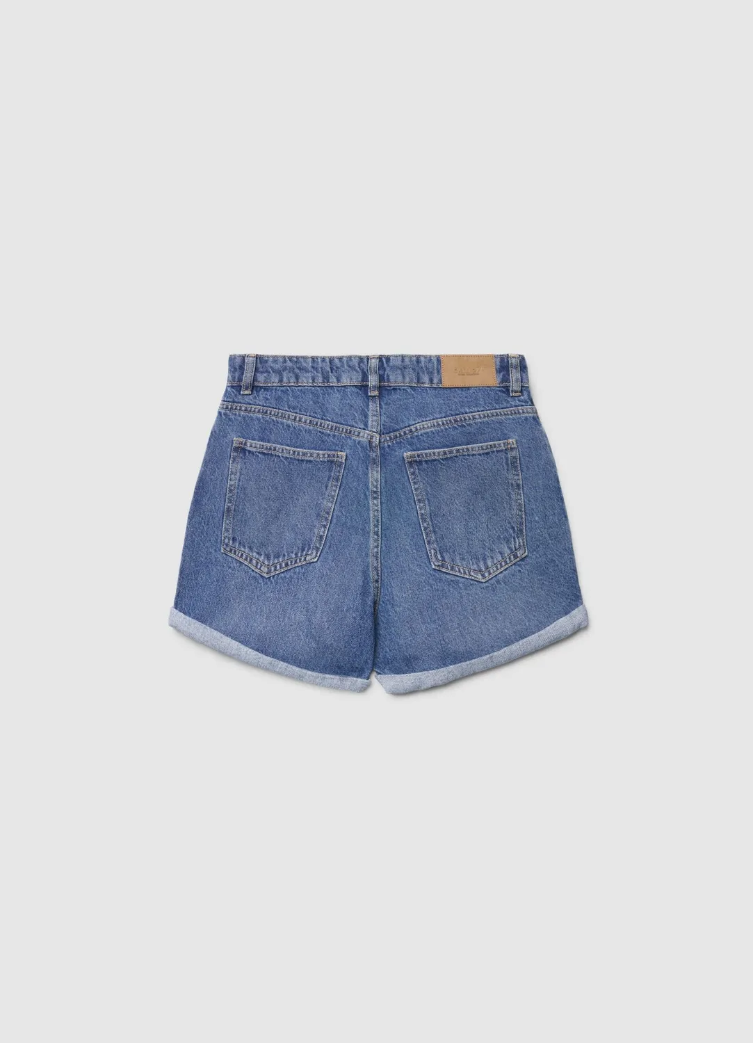 Calliope short mom jean femme denim revers
