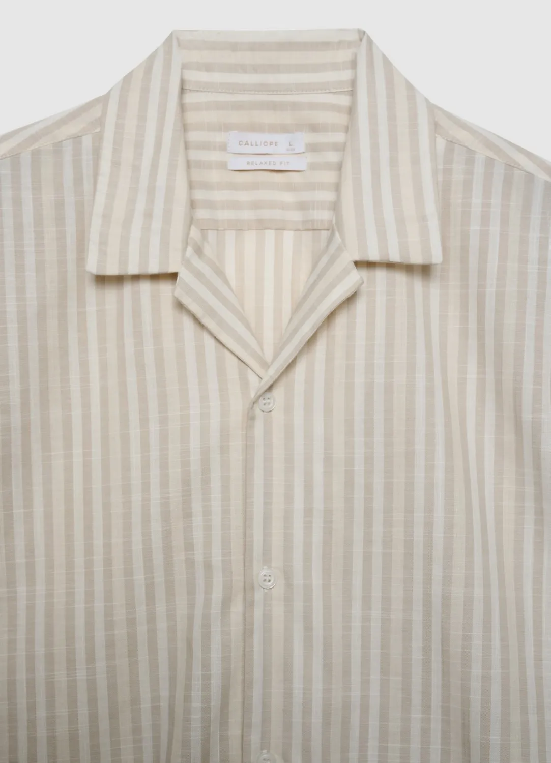 Calliope chemise rayures homme col bowling