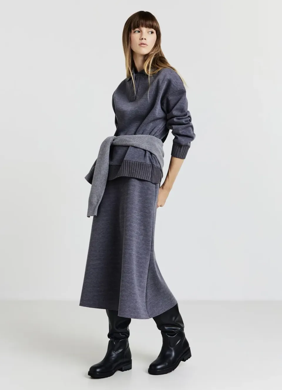Calliope jupe femme évasée unie taille M